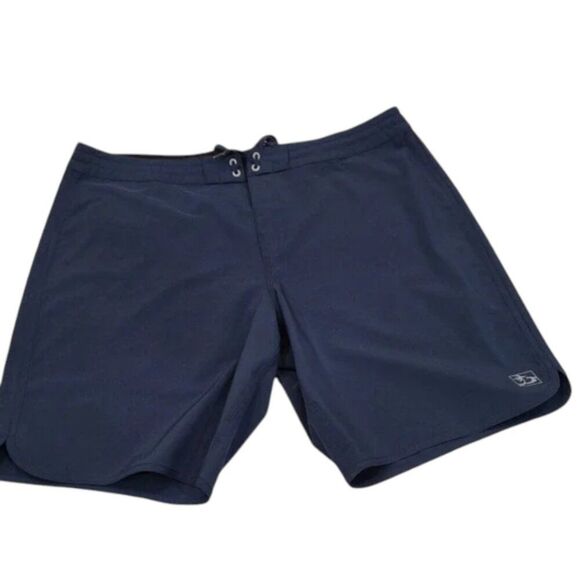 Honolua Size 40 Blue Board Shorts / Surfwear Hook & Loop Fly Back Pocket Logos - Picture 5 of 13